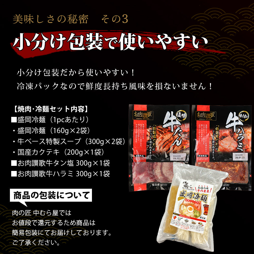 焼肉・冷麺セット 2食入