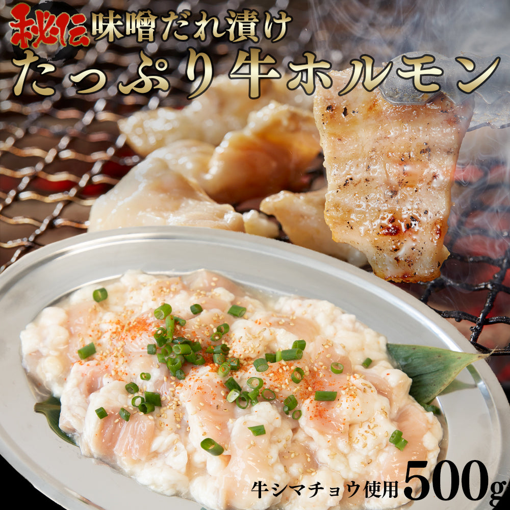 牛ホルモン | たっぷり牛ホルモン にんにく塩味 | 500g