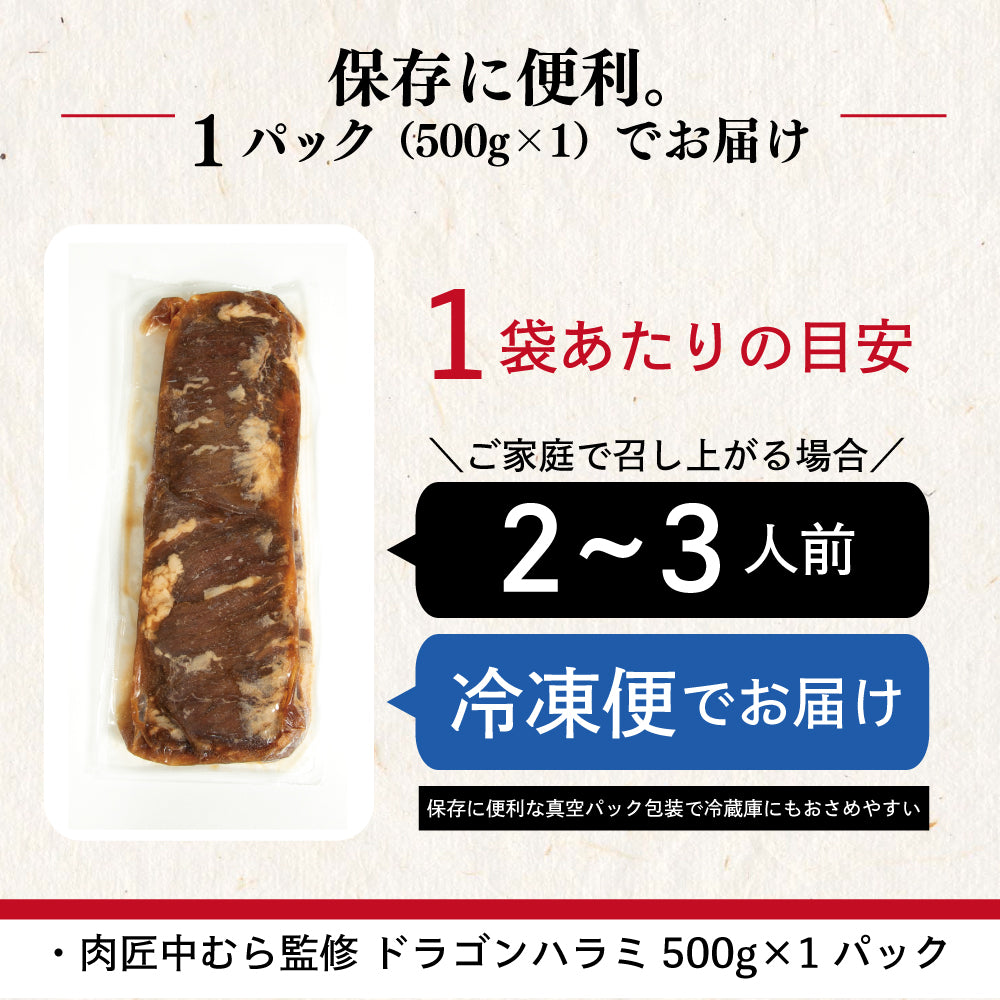 牛ハラミ | 肉匠中むら監修 ドラゴンハラミ | 500g