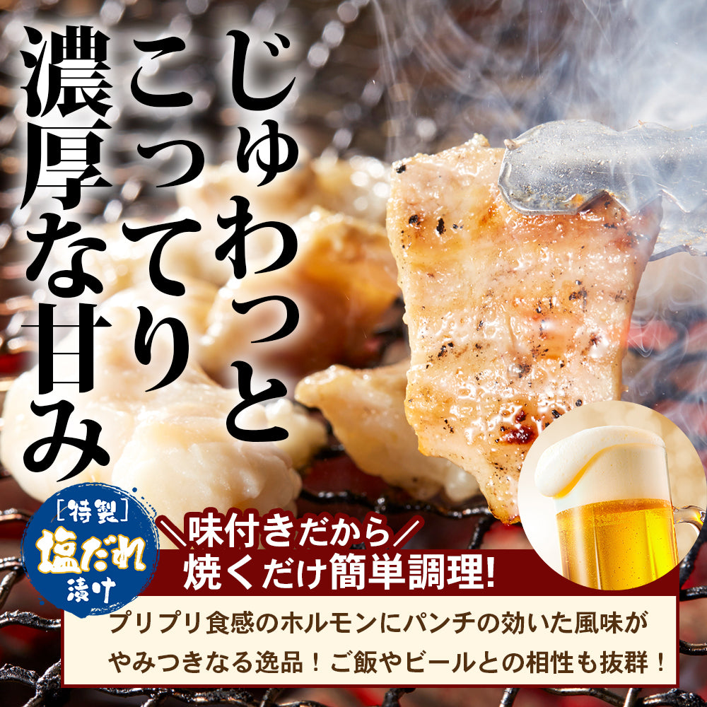 たっぷり牛ホルモン にんにく塩味 500g×1pc